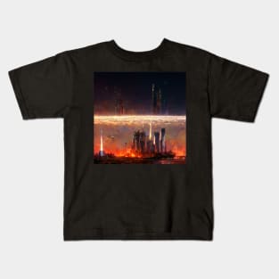 Futuristic Metropolis Kids T-Shirt